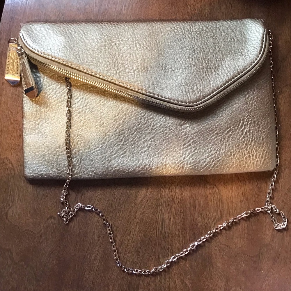 Gold Bag clutch over the shoulder chain